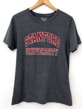 Champion Stanford University Graphic T-Shirt Charcoal Collegiate Unisex